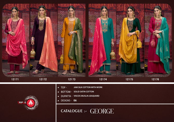 George By Triple Aaa Jam Silk Cotton Designer Dress Material Wholesale Shop In Surat